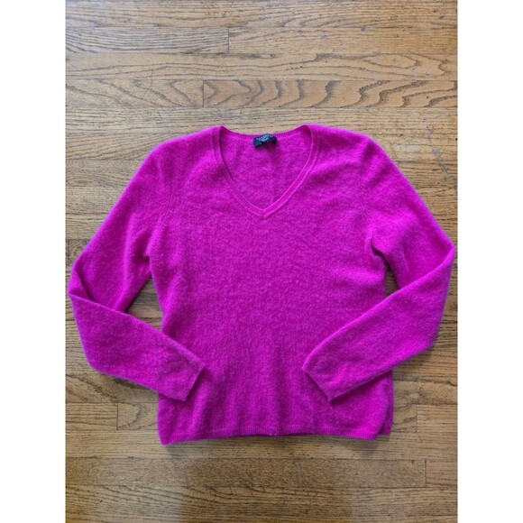 Charter Club Sweater Womens Large Pink 100% Cashmere Pullover V Neck Preppy - Picture 1 of 6